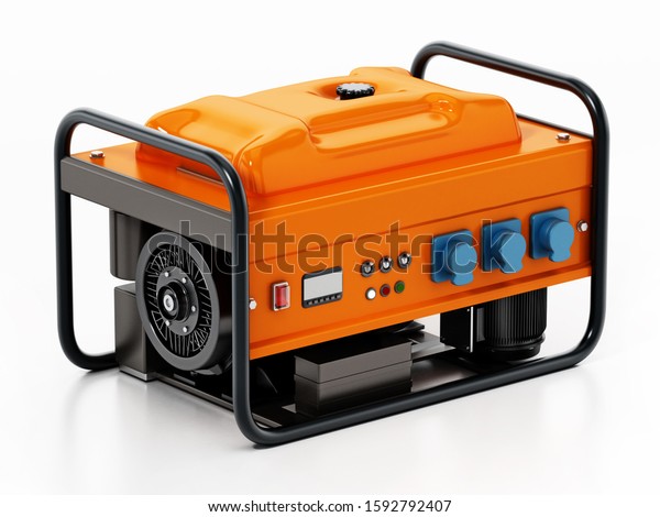 Generator isolated on white background. 3D illustration.