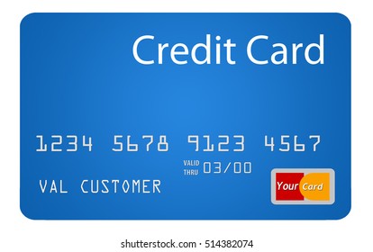 Generic Blue Credit Card Space Add Stock Illustration 514382074 ...