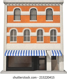 Generic Downtown Building 3D Illustration