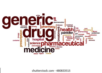 Generic Drug Word Cloud Concept