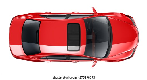 Generic Red Car - Top Angle