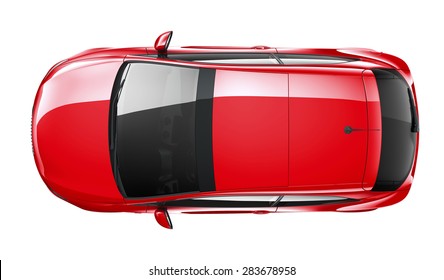 Generic Red Car - Top Angle