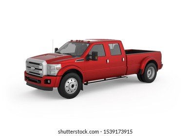 Generic Red Pick Truck Photorealistic 3d Stock Illustration 1539173915 