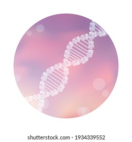 Genetic. DNA Double Helix. Medical Illustration. Circle.