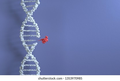 Genetic engineering and gene manipulation concept, 3d rendering,conceptual image.