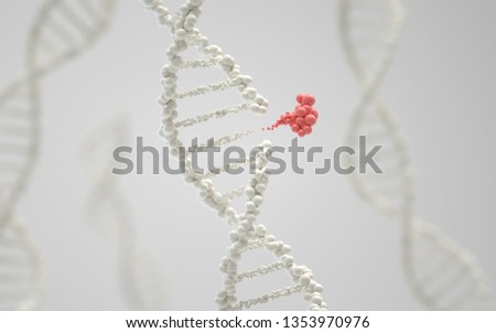 Genetic engineering and gene manipulation concept, 3d rendering,conceptual image.