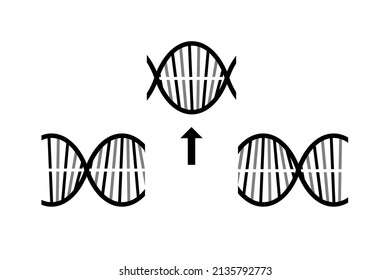 Genetic Modification Symbol Image. Genetic Engineering, Gene Editing Concept Icon. 