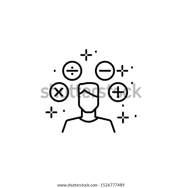 Genius Mathematic Human Icon Element Genius Stock Illustration ...