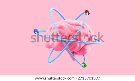 Genius Mind 3D Render with Creative Intelligence and Brain Innovation Background