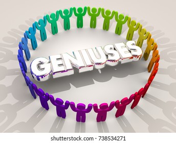 Geniuses Smart People Ring Intelligence 3d Illustration