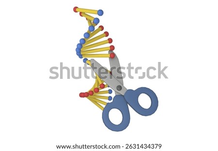 Genome Editing Icon 3d model render image