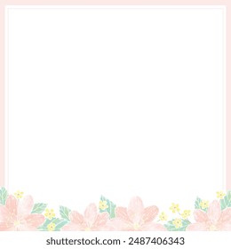 Gentle spring bloom series of frame and background for wedding invitation engagement party celebration announcement memo notes message etc - Powered by Shutterstock