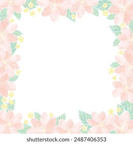 Gentle spring bloom series of frame and background for wedding invitation engagement party celebration announcement memo notes message etc - Powered by Shutterstock