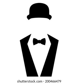 Man Wearing Baseball Cap Tuxedo Stock Vector (Royalty Free) 136971104 ...