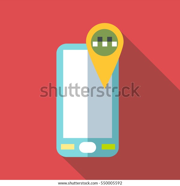 Geo taxi icon. Flat illustration of geo taxi  icon\
for web