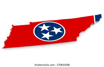 Geographic Border Map Flag Tennessee Volunteer Stock Illustration 270833588