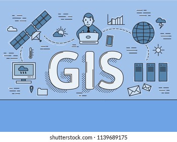 Geographic Information System Gis Explained Infographic Stock Illustration 1139689175  Shutterstock