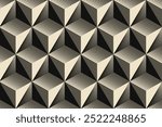 Geometric 3d pattern, black background, abstract retro wallpaper. Black geometric pattern, retro background wallpaper. Black 3d retro pattern background, abstract geometric wallpaper pattern