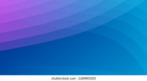 Geometric Abstract Blue Magenta Background With Transparent Lines And Waves.