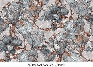 Geometric Abstract Flower Pattern Background