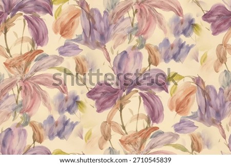 Geometric Abstract Flower Pattern Background