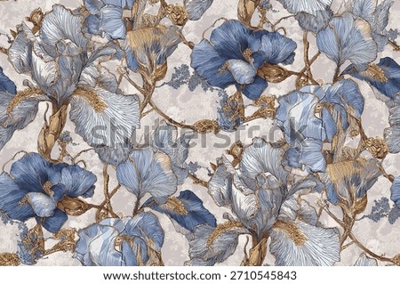 Geometric Abstract Flower Pattern Background