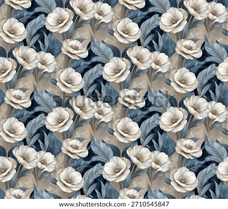 Geometric Abstract Flower Pattern Background