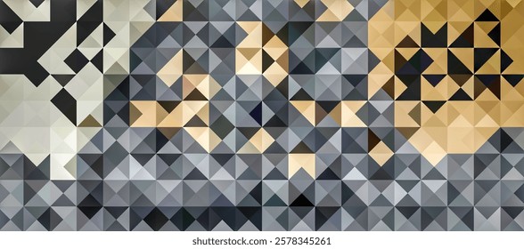 Geometric Abstract Pattern with Neutral and Warm Tones. 