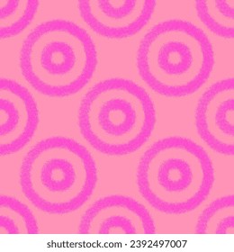 Geometric abstract seamless circle pattern for wrapping paper and fabrics and linens and kids clothes print and festive accessories and summer packaging 