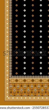 geometric Bandhani pattern on muster background textiel duppata design