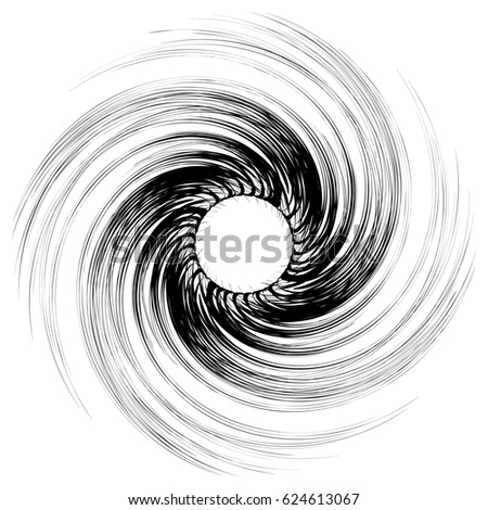 Geometric circular pattern. Abstract monochrome illustration series