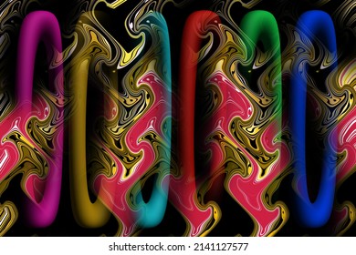 Geometric colored lines.Fractal illustration prints.Colorful Psychedelic Abstract Pattern.Abstract geometric swirl fractal.Tie Dye Background.Wave pattern.Textile fabric print pattern
