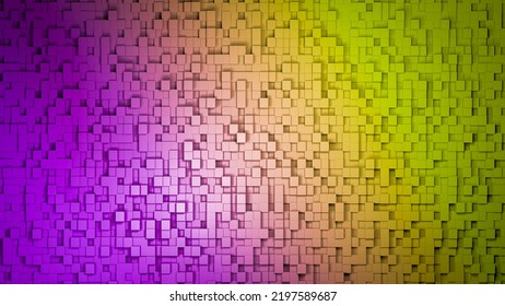 Geometric colorful abstract 3D background rainbow squares   cubes  Science  design  game  technology  lifestyle concept  3D Illustration