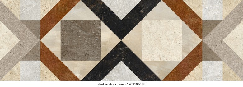 
Geometric Decoration Formed By Different Marbles Y Stones Textures.Designs For Tiles, Paper, Fabrics ...
