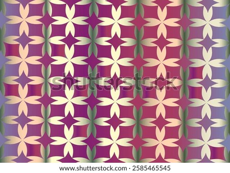 Geometric flower petal pattern with gradient color