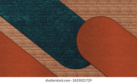 Geometric Forms Layered With Textured Abstract Contrast
