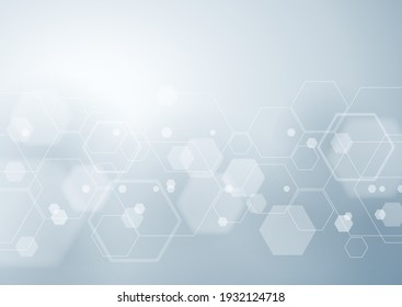 Geometric gray background. Hexagonal shapes. Design template. - Powered by Shutterstock