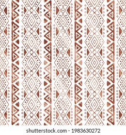 Geometric high definition repeat boho pattern isolated on white canvas
