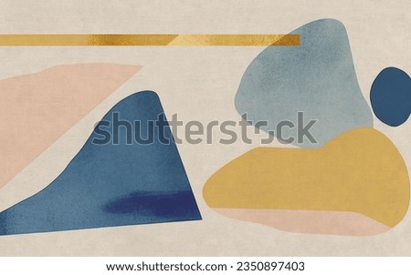 Geometric irregular color block combination pattern, modern abstract watercolor geometric wallpaper background