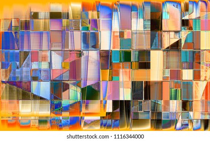 Geometric Multicolored Abstract Pattern