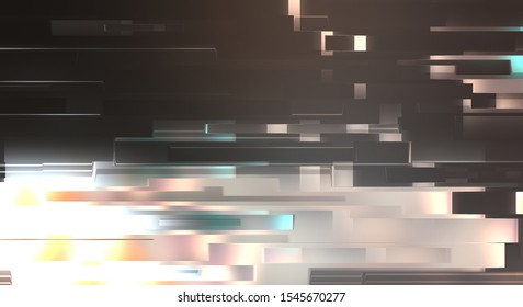 Geometric multicolored intersecting lines. Graphic illustration of digital technology. Abstract background. 