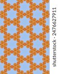 Geometric Oranage flower background design,