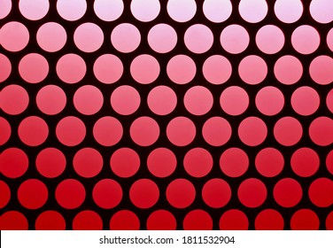Geometric pattern of the ceiling in red and black color