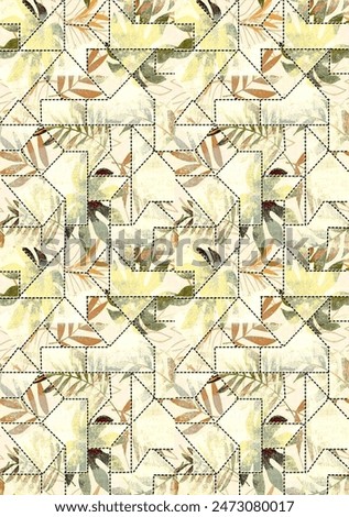 geometric pattern design wallpaper with stitch brush effect creative texture background design 