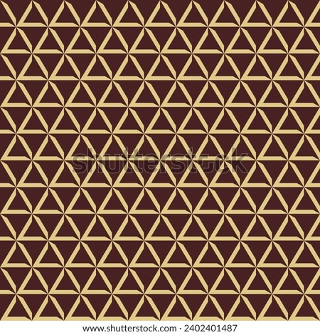 Geometric pattern with golden 3d triangles. Geometric modern ornament. Seamless abstract background Stock photo © 