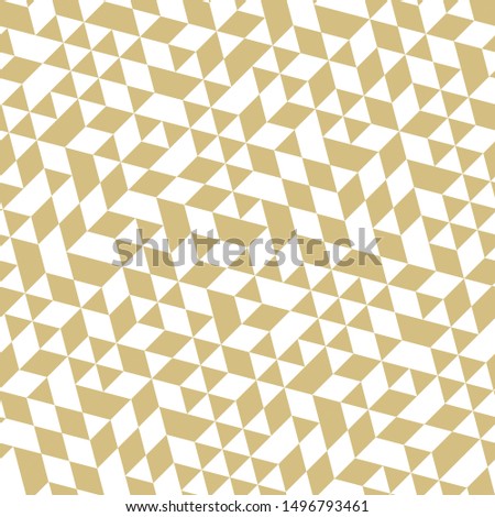 Geometric pattern with golden elements. Geometric modern ornament. Seamless abstract background