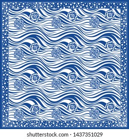 
geometric pattern hand drawing scarf