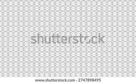 Geometric pattern with interconnected circles on white background for modern design projects