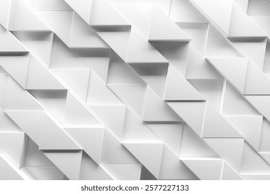 Geometric pattern with interlocking 3d shapes for modern design. 3d render.