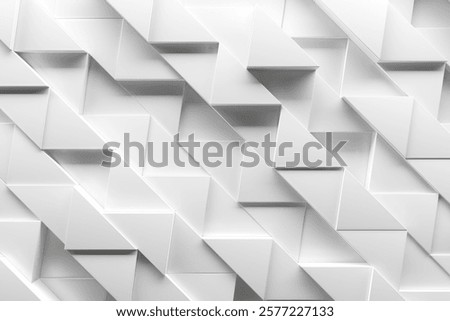 Geometric pattern with interlocking 3d shapes for modern design. 3d render.